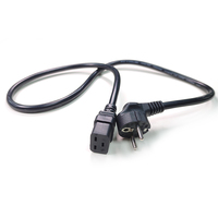 Cable de Alimentación CEE7/7 a IEC C19, Cable de PVC de 2.5mm2, Cable de Alimentación IEC 60320 C19, Cable de Alimentación CA para Servidores y PDU