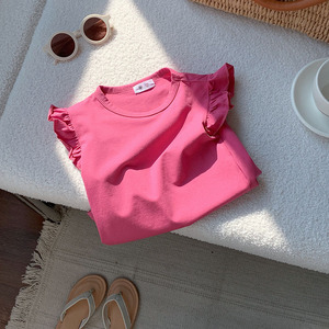 Nouvelle Arrivée – Hauts sans manches pour petites filles avec volants adorables, couleur bonbon, style princesse, T-shirt d'été - Product Image 6