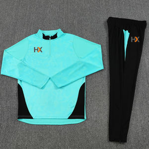 Chándal de entrenamiento atlético de calidad Marseilleas para hombre, uniforme de entrenamiento de media cremallera de fútbol de manga larga para clubes, conjunto de estilo - Product Image 1