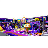 Équipement de terrain de jeu intérieur pour enfants sur mesure avec structure d'escalade, toboggan et parcours d'obstacles pour centre de jeux intérieur