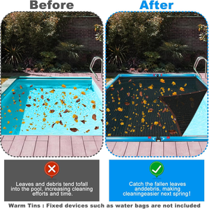 Couverture en <span class=keywords><strong>filet</strong></span> à mailles fines de haute qualité pour <span class=keywords><strong>piscine</strong></span>, durable, facile à installer, résistante aux UV, protection contre les feuilles de jardin - Product Image 5