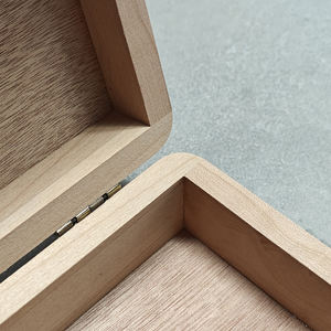 Scatola di immagazzinaggio di legno arrotondato solido su ordinazione dell'angolo con il coperchio, <span class=keywords><strong>contenitore</strong></span> di legno dell'organizzatore per l'organizzazione domestica, gioielli, artigianato - Product Image 4