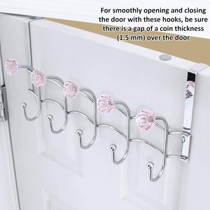 Wall Mounted Stainless Steel <b>Towel</b> Rack with 10 Acrylic Hooks - Product Image 3