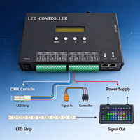 Contrôleur de pixels LED H807SA DMX512 vers SPI, 8 canaux, pilote programmable Art-Net pour WS2811 WS2812 WS2815 APA102