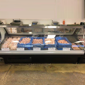 Comptoir de service pour réfrigérateur, de couleur rouge, équipement de magasin de viande fraîche, de poisson, de fromage et de boucherie - Product Image 4