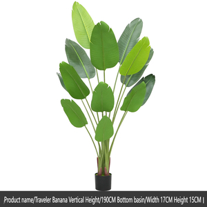 Palmier du voyageur artificiel, <span class=keywords><strong>grande</strong></span> <span class=keywords><strong>plante</strong></span> <span class=keywords><strong>tropicale</strong></span>, <span class=keywords><strong>d</strong></span>écoration intérieure/extérieure, aménagement paysager moderne et luxueux, en plastique, personnalisable, Pâques - Product Image 4