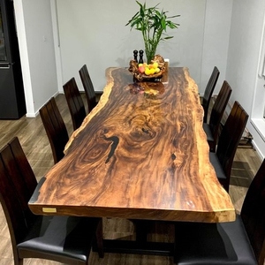 <span class=keywords><strong>Madera</strong></span> maciza de nogal sudamericano de lujo, moderna, económica y de moda, con borde natural, para restaurante, comedor. - Product Image 3