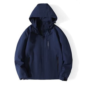 Nouvelle <span class=keywords><strong>veste</strong></span> décontractée écologique pour hommes et femmes, à motif de points, avec capuche amovible, coupe-vent et respirante pour l'extérieur - Product Image 4