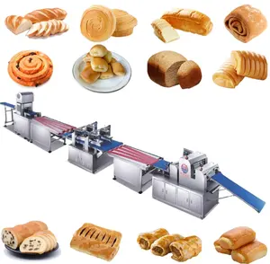 Ligne de Production de pain entièrement automatique, Machine commerciale de fabrication de pain à grande vitesse pour l'utilisation en usine