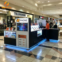 Kiosque de réparation de téléphones portables haut de gamme personnalisé pour centre commercial, avec écran numérique