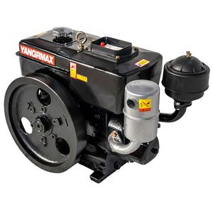 Moteur diesel monocylindre 4 temps refroidi par eau Yangrmax ZR175 à démarrage manuel, 6 CV, 1,0 L, avec roulement de pompe, garantie 1 an - Product Image 2