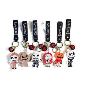 Nuevo estilo anime 3D Pesadilla antes de Navidad PVC Llavero Jack Pegamento Esqueleto llavero para niños regalos - Product Image 1