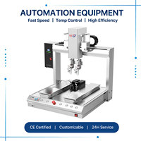 Machine à souder automatique à double plateforme de travail et double tête, robot de soudage à température réglable pour usine électronique