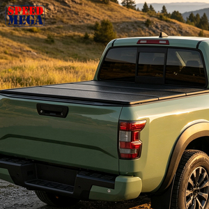 Couverture de benne rigide pliable en trois parties pour Nissan Navara Frontier, couverture de benne en aluminium noir mat, résistante aux intempéries, sans perçage - Product Image 1