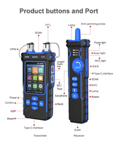 Haute qualité NF-8508 multi-fonction RJ45 RJ11 téléphone LAN testeur de câble détecteur de ligne électrique traqueur de fil à Fiber optique