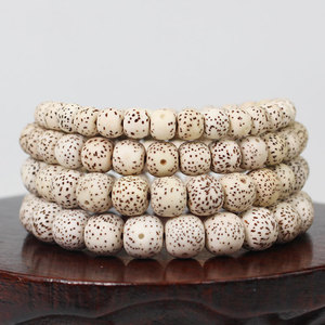 Pulsera de Semillas de Bodhi, Forma de Barril, Pulida a Mano, Natural, Unisex, para Uso Diario, Joyería Cultural Coleccionable - Product Image 4