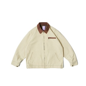 Áo khoác công nhân chất liệu <span class=keywords><strong>canvas</strong></span> dày cao cấp bán buôn, in logo tùy chỉnh, cổ áo phối màu, áo khoác bomber nam - Product Image 2