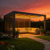 Kit de pergola bioclimatique en aluminium Tingmeihaoting, résistant à la rouille, avec revêtement en poudre, pour villa, extérieur, toutes saisons