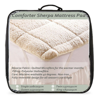 Surmatelas en laine d'agneau en fibre de polyester d'hiver doux de luxe Surmatelas blanc naturel de qualité supérieure