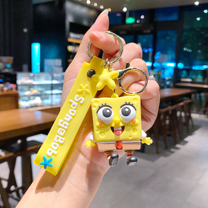 Portachiavi 3D in plastica <span class=keywords><strong>di</strong></span> <span class=keywords><strong>SpongeBob</strong></span> e Patrick Star, ciondolo kawaii per zaino, chiavi dell'auto, regali da appendere per coppie - Product Image 6