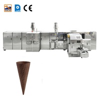 Machine de fabrication de biscuits à cône de service à guichet unique Gaufrier à cône de crème glacée efficace