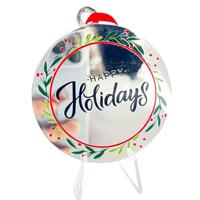 Spiegelpolierte Hochwertige Maßgefertigte Weihnachts-Geschenkanhänger, Weiche Emaille Runde Form Ornament Dekoration für Auto und Baum