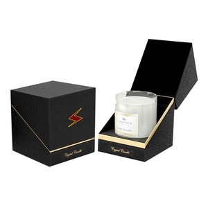 Paper <b>black</b> candle <b>gift</b> <b>box</b> with printing, customizable according to needs - Product Image 4