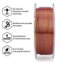 Filament PLA tricolore soyeux ZIRO 3 en 1 Filament Pla 3d en soie tricolore 1kg 1.75mm produit en plastique d'imprimante Pla 3d en soie magique
