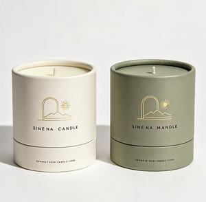 Scented Candle <b>White</b> Paper Tube Packaging Recyclable Cylindrical <b>Box</b> for Home Fragrance - Product Image 5