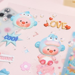 JHM Lot de 6 autocollants pour petit louveteau de maïs, bande dessinée créative pour enfants, <span class=keywords><strong>film</strong></span> découpé, matériel pour animaux de compagnie - Product Image 2