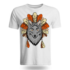 Camiseta de Manga Corta para Hombre, Corte Regular, Estampado Digital 3D con Diseño de Lobo, Tejido de Punto, Ropa de Verano - Product Image 4