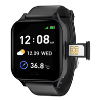 Reloj Inteligente para Personas Mayores 2025 QC V14 2032 4G con Rastreador SOS, Pantalla TFT de 1.57'', Carcasa Cuadrada de Silicona, Resistente al Agua IP68, Alerta de Caídas y Geocerca