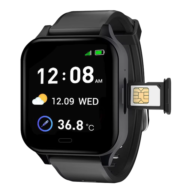 Call Answering Positioning Smartwatch for Elderly Square Shape Waterproof Senior GPS Tracker Watch