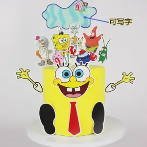 New arriving happy birthday cake toppers cartoon character prints kids cake topper decoration cake toppers cartoon