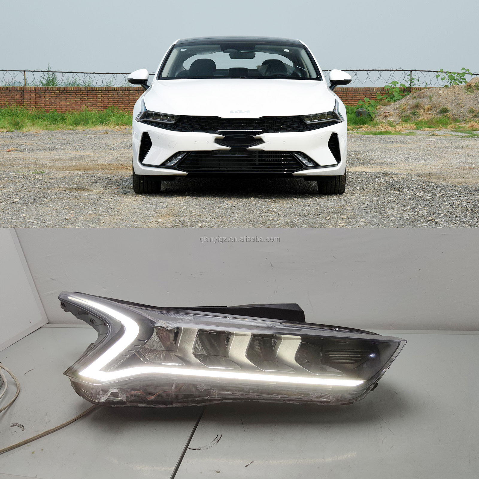 Автомобильные светодиодные фары в сборе совместимы с Kia K5 keku, оригинальные разборные использованные лазерные фары проектора