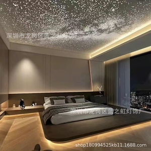 Starry Sky Ceiling Light Led Fiber Optic Suspended Ceiling For Home Guesthouse Clubhouse Billiard Room - Product Image 1