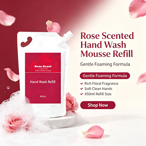 <span class=keywords><strong>Recharge</strong></span> de <span class=keywords><strong>Savon</strong></span> Moussant Personnalisé pour les Mains, Parfum Floral Thé Vert Rose, Nettoyant Doux en Sachet pour Usage Domestique, Fournisseur en Gros - Product Image 2