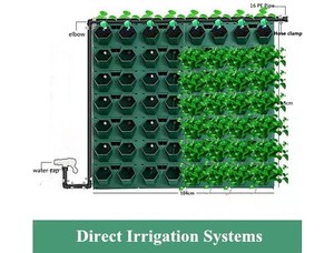 Module de jardin vertical avec système d'auto-arrosage, tuyau PE et tête d'irrigation goutte à goutte, facile d'entretien, type nid d'abeille, jardinière murale verte modulaire - Product Image 2