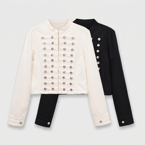 Nouvelle veste en jean pour femme 2026, style européen, avec boucles décoratives uniques, manteau féminin tendance - Product Image 1