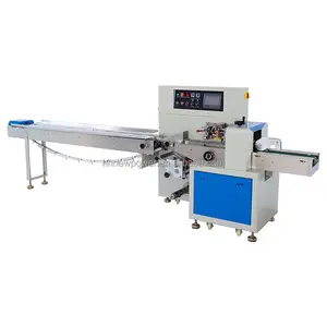 automatic horizontal flow wrapper pack flour tortilla bread wrapping packing machine for bakery candy pillow bag packing machine