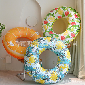Bouée de natation gonflable Mingyuan 120 cm à motif fruité avec poignées, double couche pour adultes, pour la natation et les sports nautiques - Product Image 3