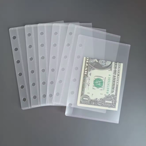 Frosted rõ ràng nhựa phong bì túi thư mục Ngân Sách chất kết dính - Product Image 2