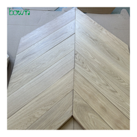 Parquet Chevron en chêne européen de qualité AB, bois d'ingénierie naturel, revêtement de sol en bois en forme d'arête de poisson pour la décoration de la maison