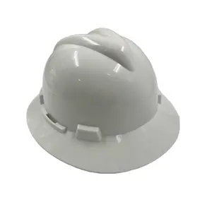 V elegante tipo HDPE ABS branco segurança capacete largo borda completa segurança duro chapéu