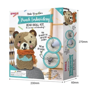 Nuevo DIY <span class=keywords><strong>Amigurumi</strong></span> Bear juguetes de peluche creativos tela punzón aguja Kit hecho a mano Crochet Mini oso muñeca Crochet Kit para <span class=keywords><strong>principiantes</strong></span> - Product Image 3