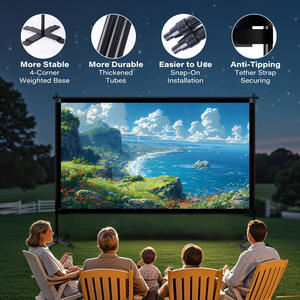 Pantalla de Proyección Portátil Plegable de Alta Calidad con Marco en X, 100 Pulgadas, Manual, para Cine en Casa - Product Image 6