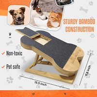 Planche à gratter pour ongles de chien avec boîte à friandises, tampon à gratter pour chiens en forme d'os pour ongles, pattes, jouet de lime à ongles en bambou pour chien