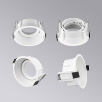 Boîtier de spot encastré profond à double déflecteur pour ampoule GU10, corps de lampe rotatif, module GU10 remplaçable, cadre de plafonnier intérieur