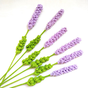 Bouquet tissé à la main de lavande haute ornement décoratif de mariage avec fil fini fleur artificielle fleur ressemblant à de la fourrure - Product Image 6
