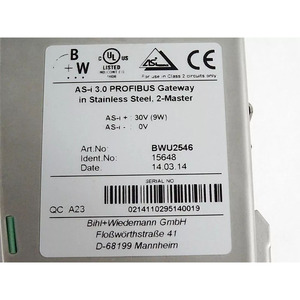 全新原装Bihl + Wiedemann BWU2546不锈钢ASi-3 PROFIBUS网关，2个ASi-3主机 - Product Image 5